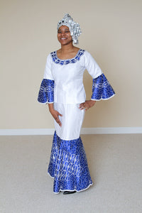 Brocade Skirt Set- Lila