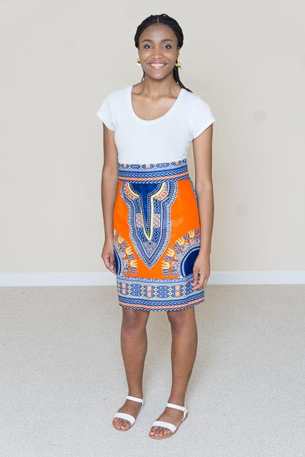 African Print Pencil Skirt - Angelique