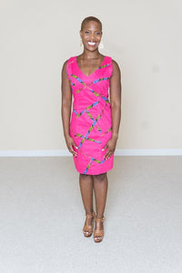 Sleeveless Dress - Michelle VILLAGE BOUTIQUE: Designer African Clothing Sleeveless Dress - Michelle VILLAGE BOUTIQUE: Designer African Clothing