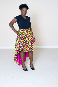 2 in 1 African Print Skirt- Carrie