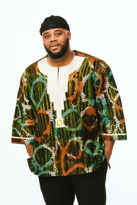 Green Cotton Batik Shirt