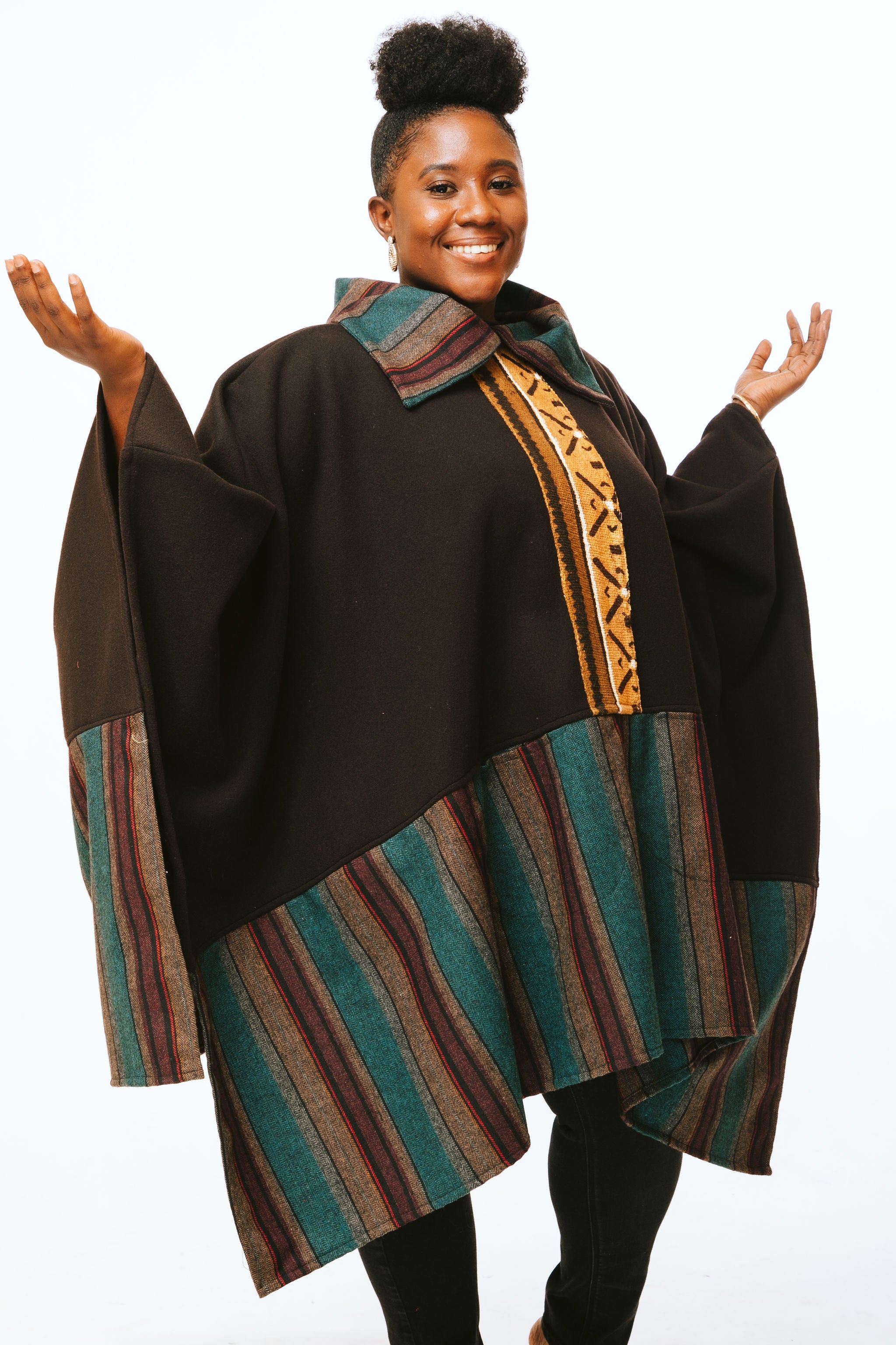 Dark Brown Wool Cape