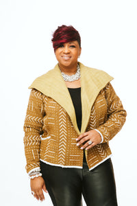 Light Brown Mudcloth Jacket