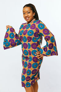 Multicolor Circle Print Dress - Eve