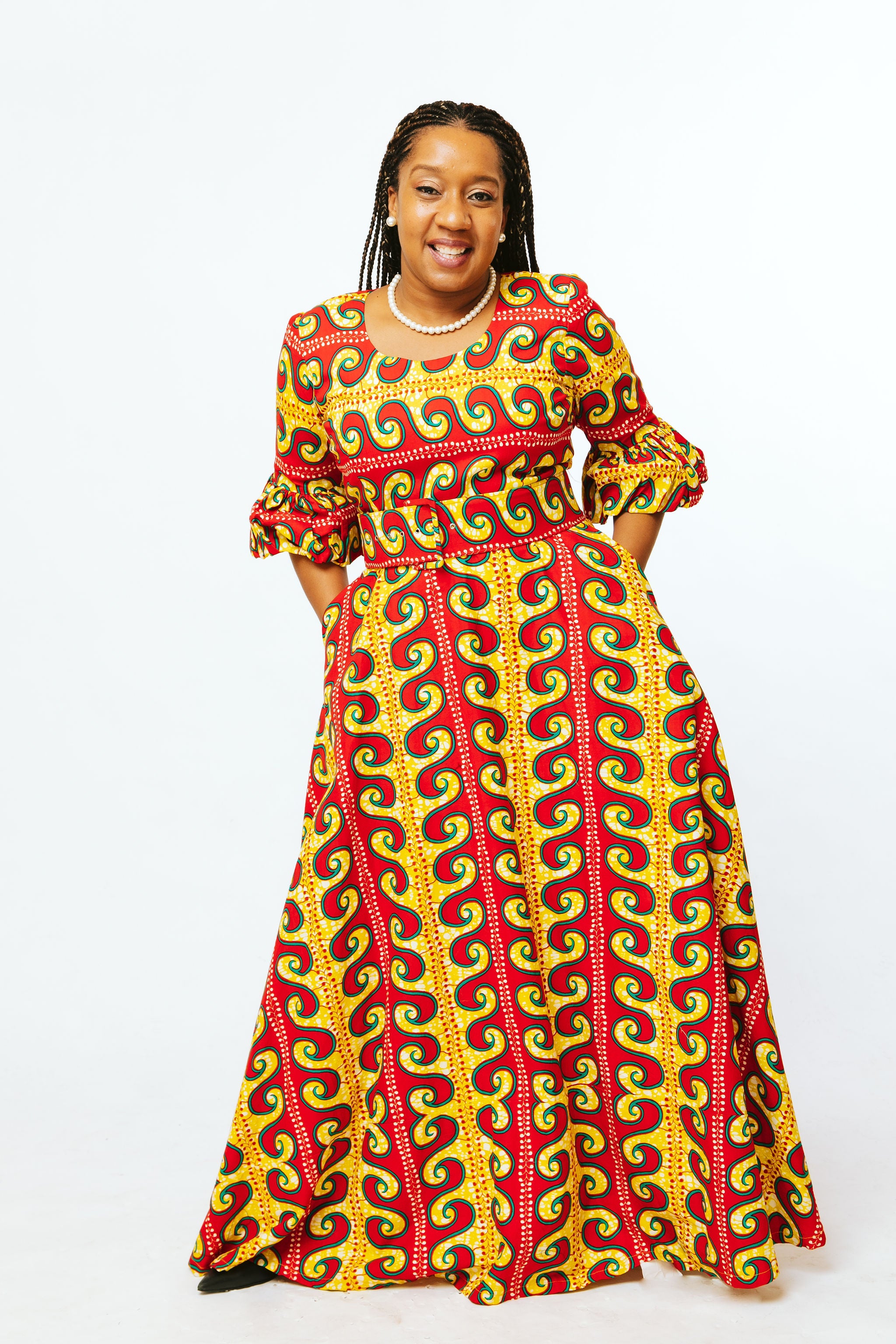 Red & Yellow Maxidress - Raquel